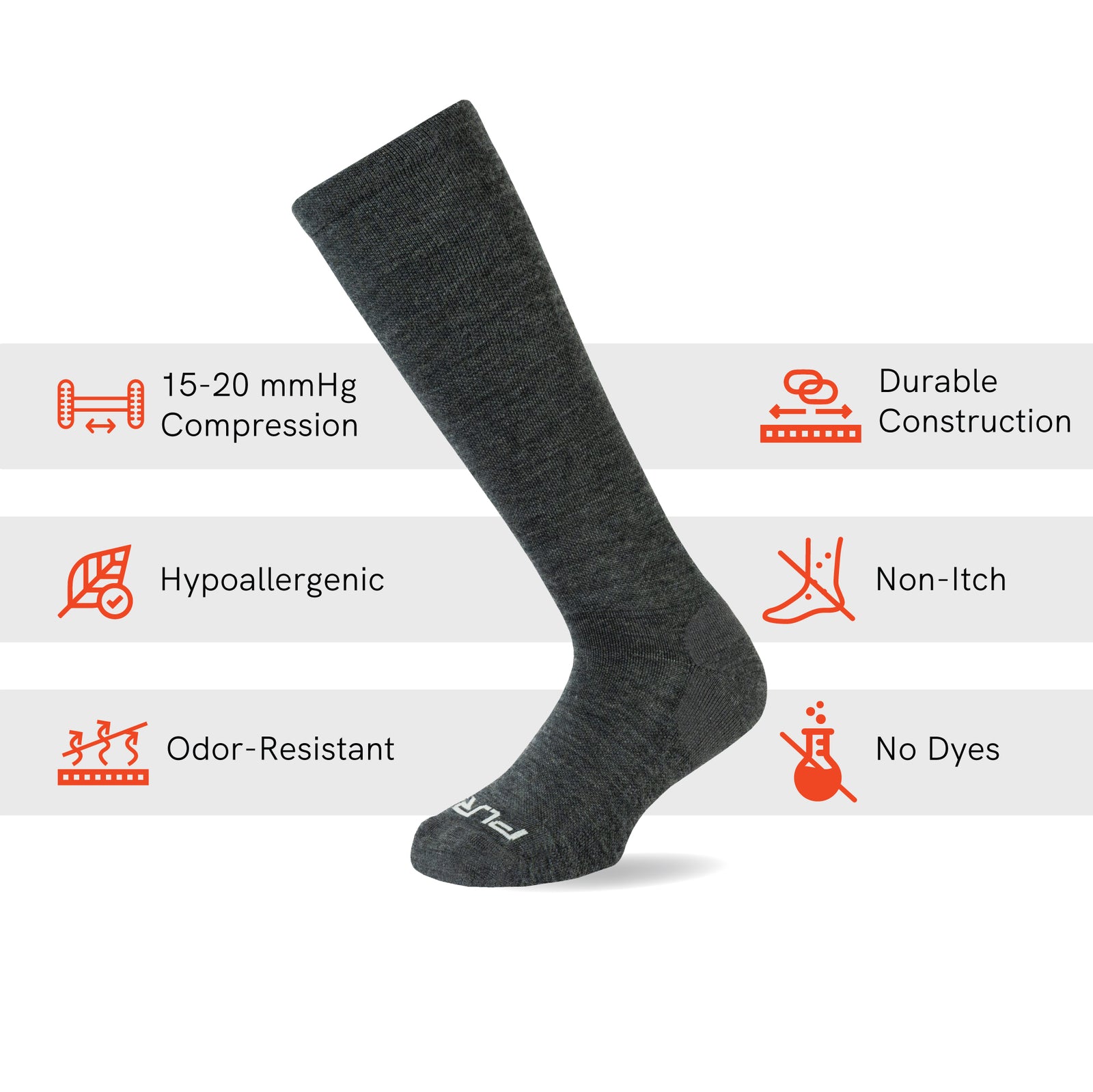 Pure Athlete Alpaca Compression Socks – 15-20 mmHg Support for Men & Women