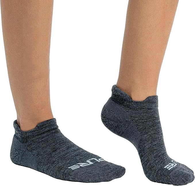 Pure Athlete Alpaca Wool No Show Running Socks