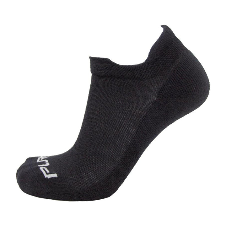 Alpaca Wool No Show Running Socks in Black