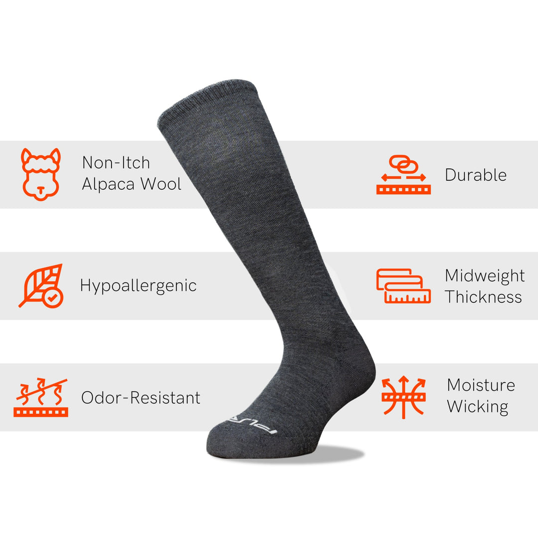 Alpaca Wool Ski Socks for Men and Women