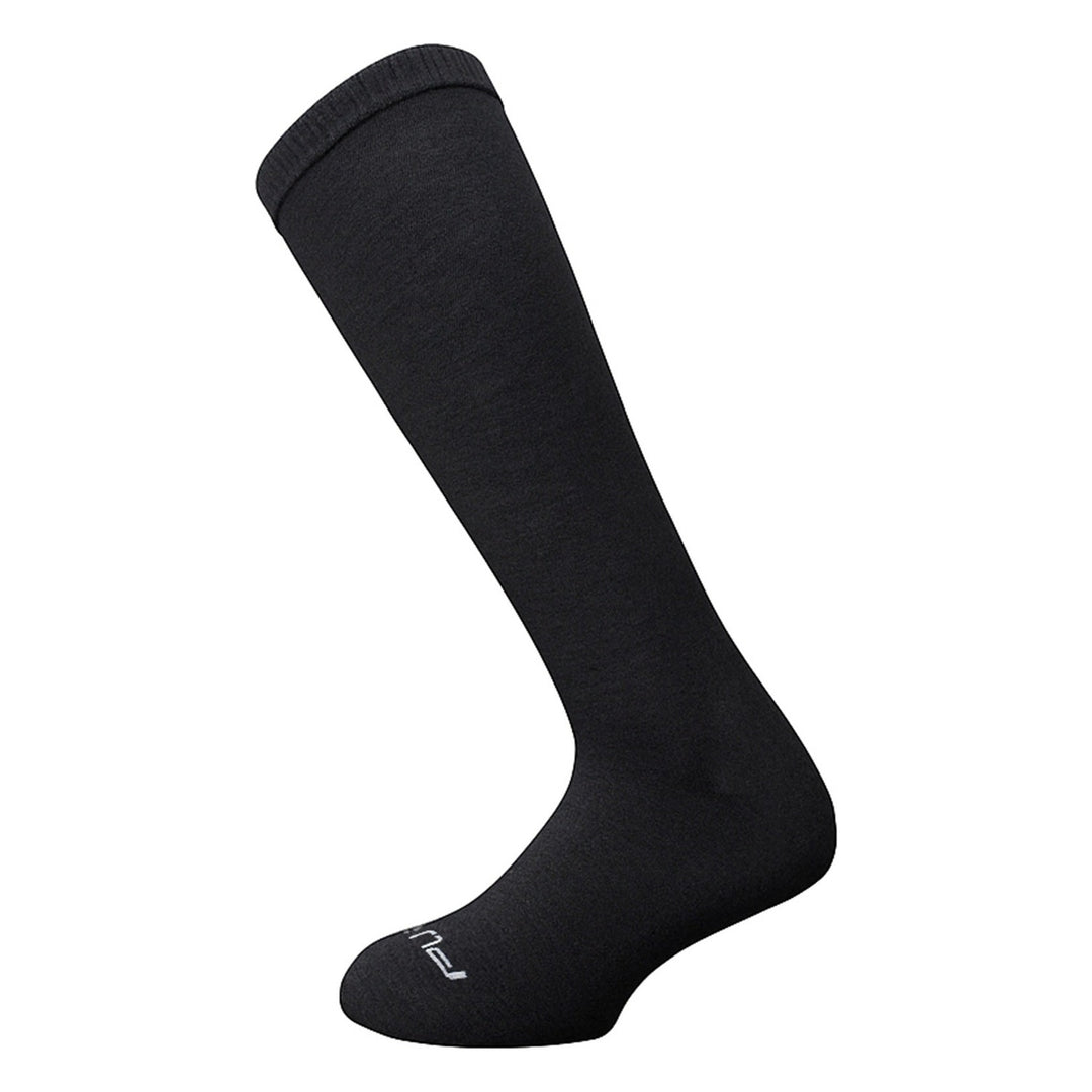 Solid Alpaca Wool Ski Socks in Black