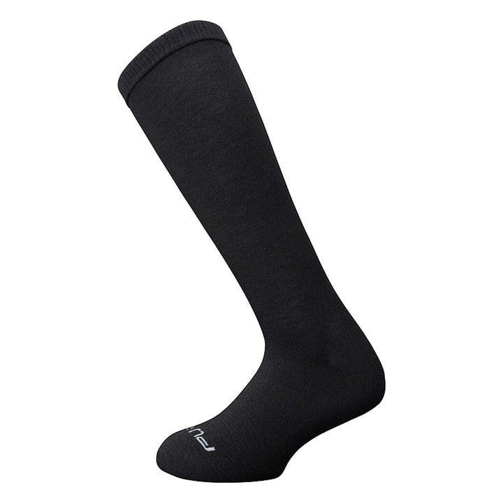 Solid Alpaca Wool Ski Socks in Black