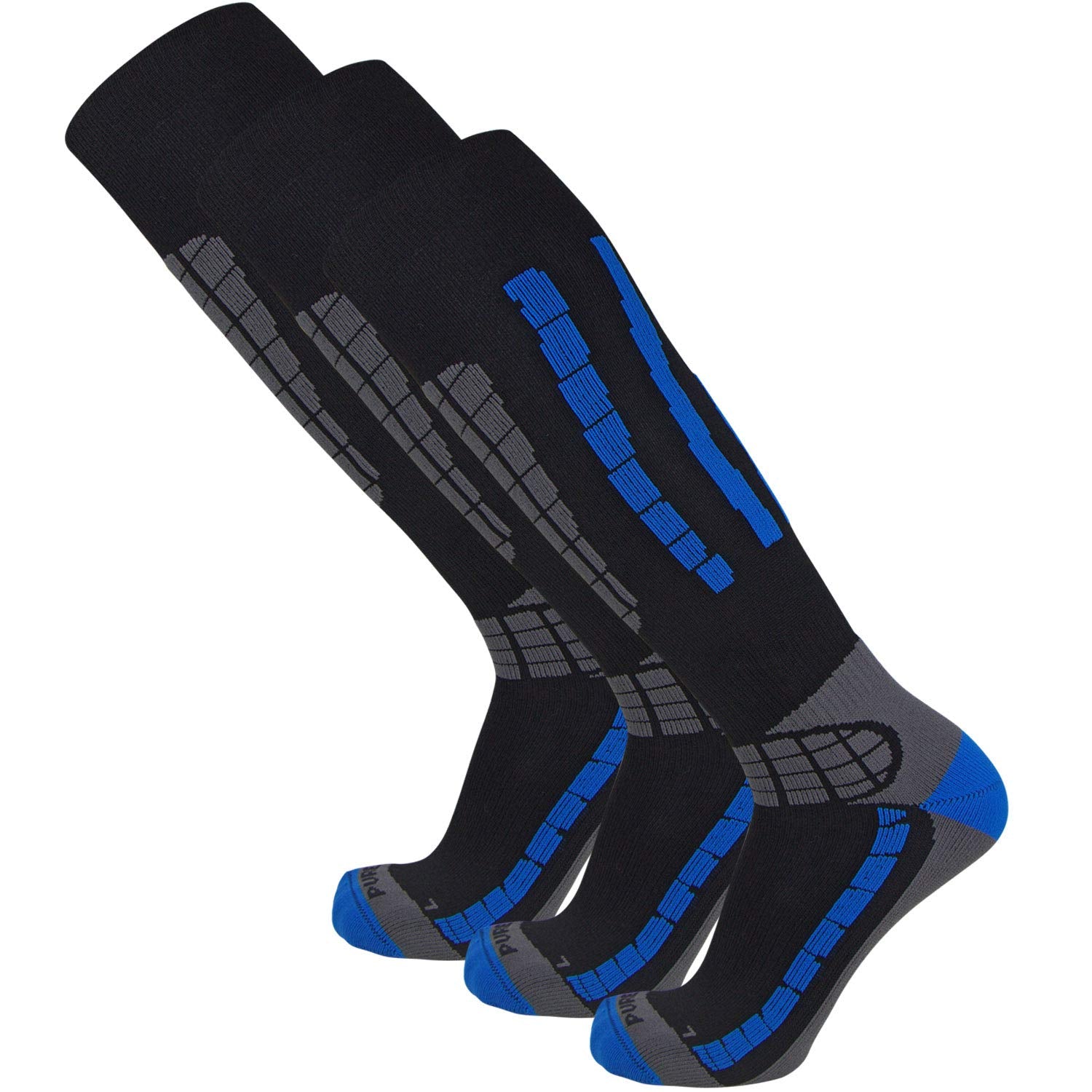 Pure Athlete Ski Socks - Best Lightweight Warm Skiing Socks