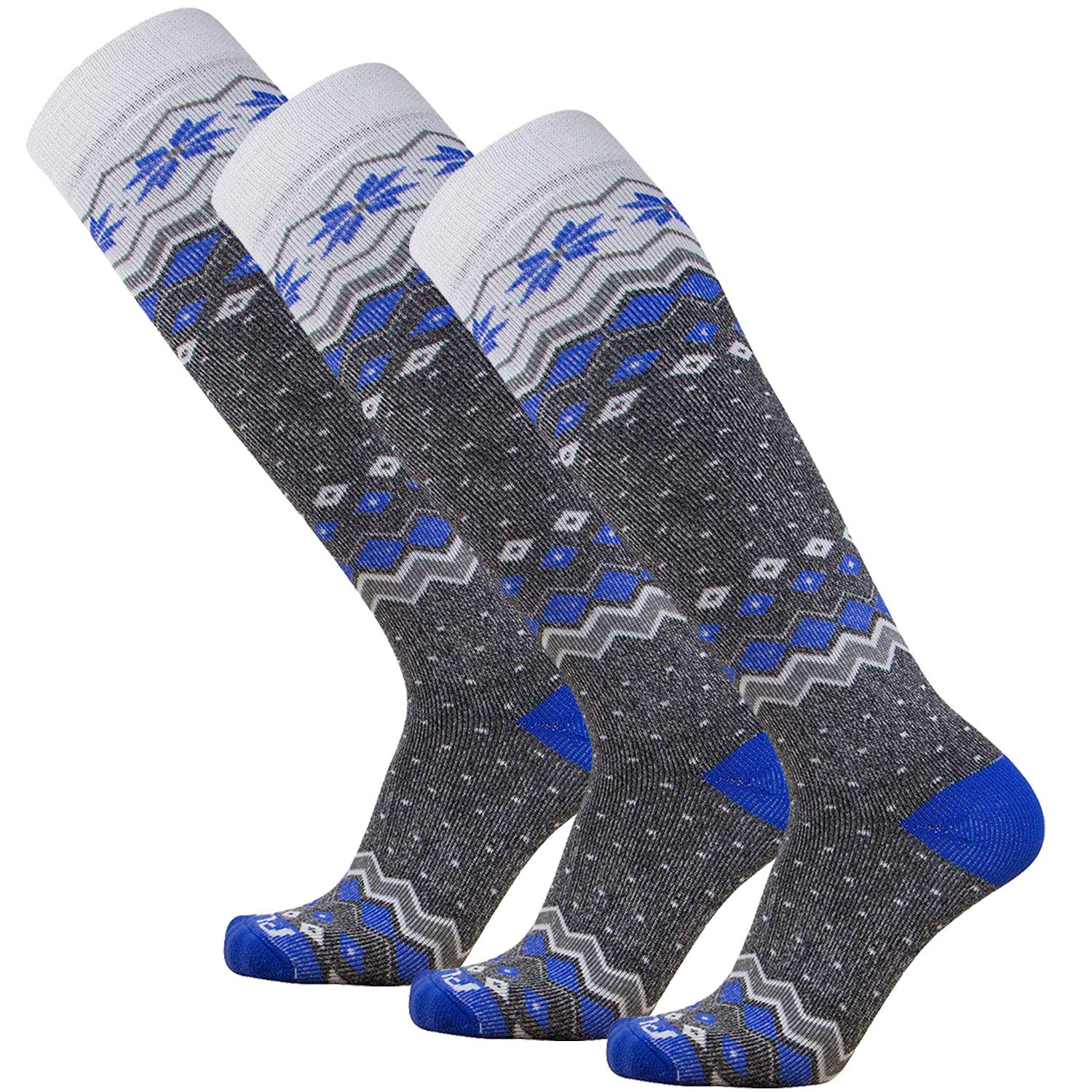 Midweight Snowflake Ski Socks
