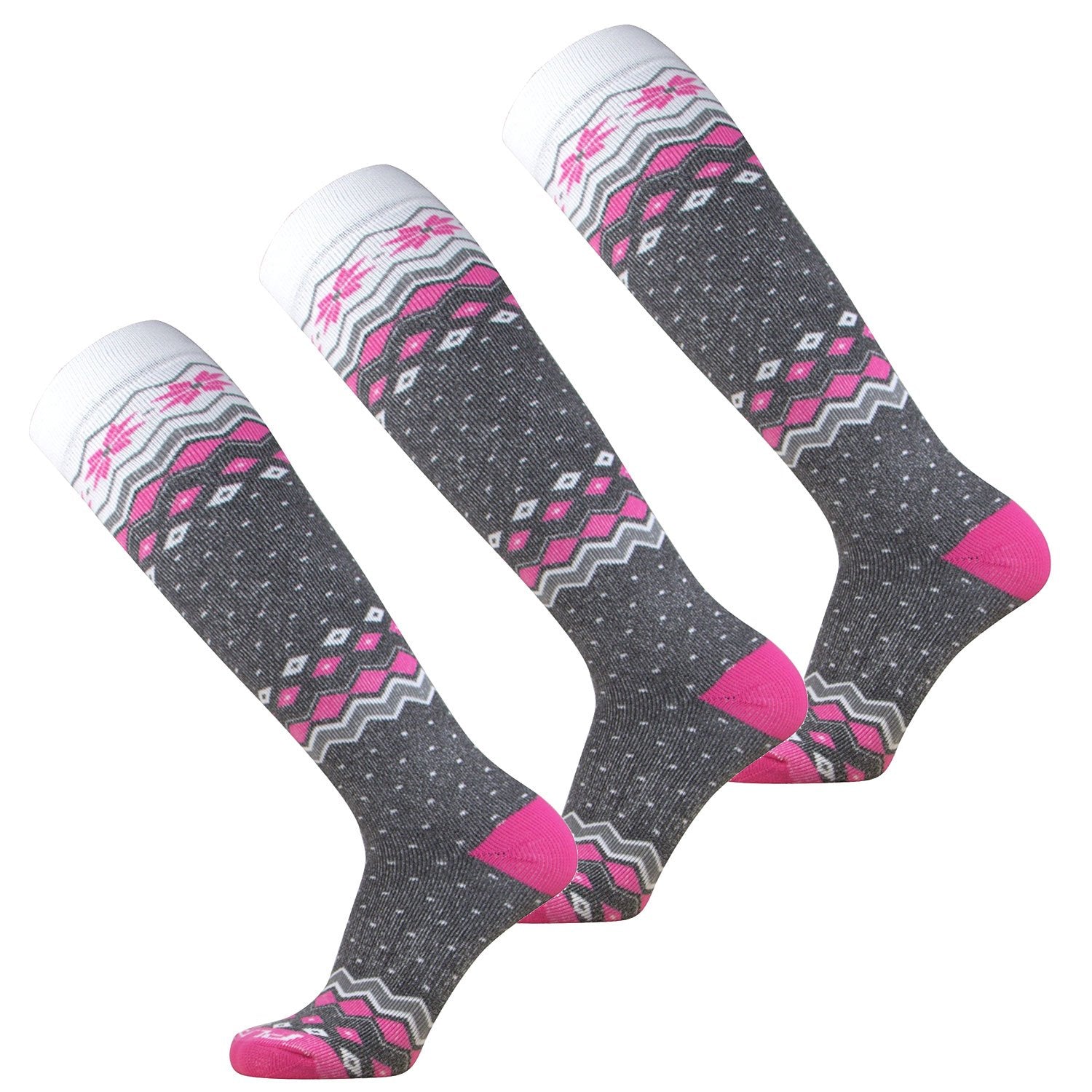 Midweight Snowflake Ski Socks