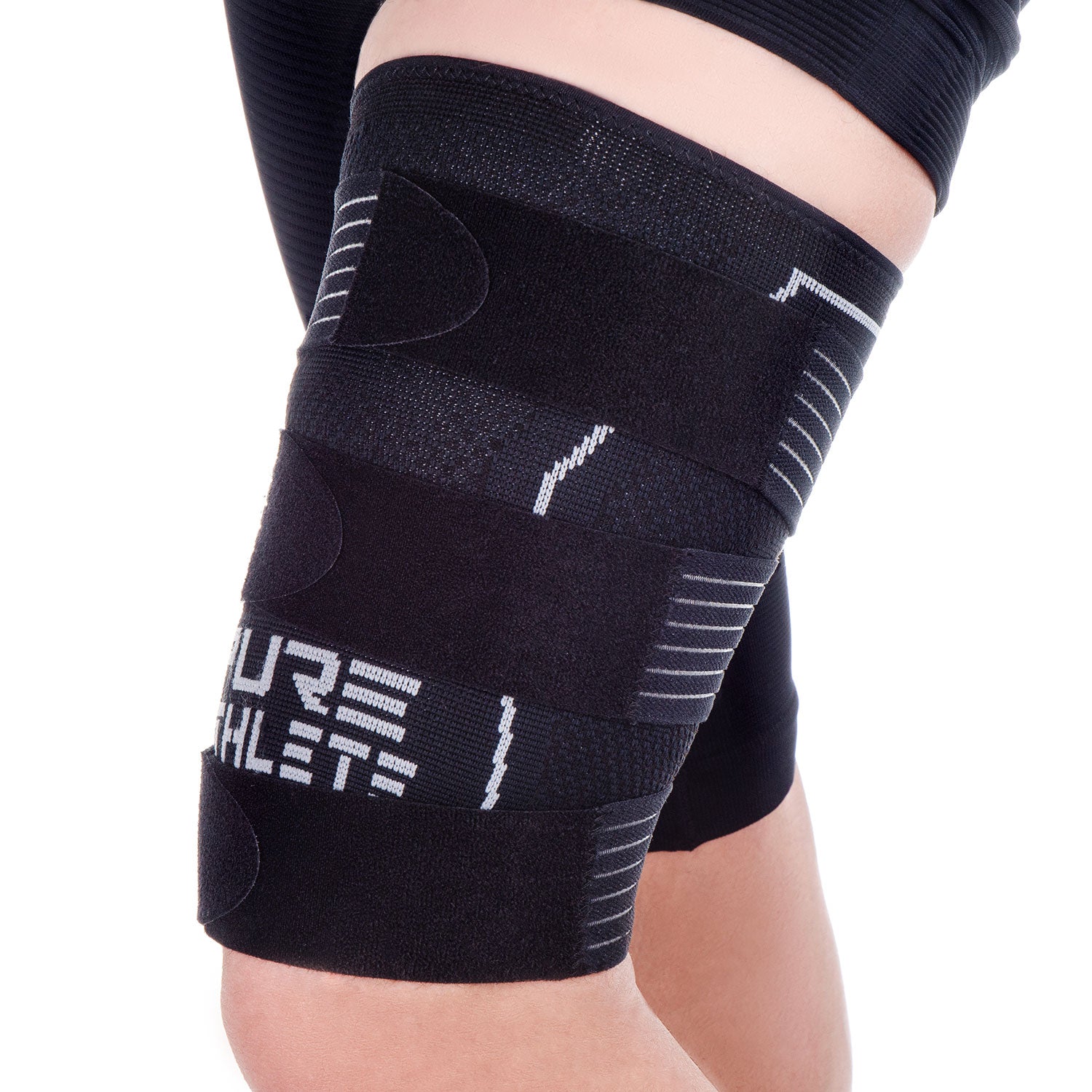 Thigh Compression Sleeve with Adjustable Strap Hamstring Quadriceps Groin Pull Pure Athlete